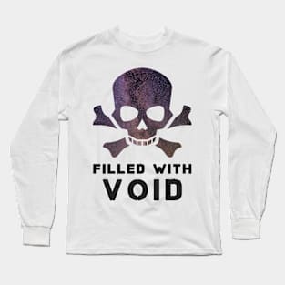 Cosmic void skull head in universe style Long Sleeve T-Shirt